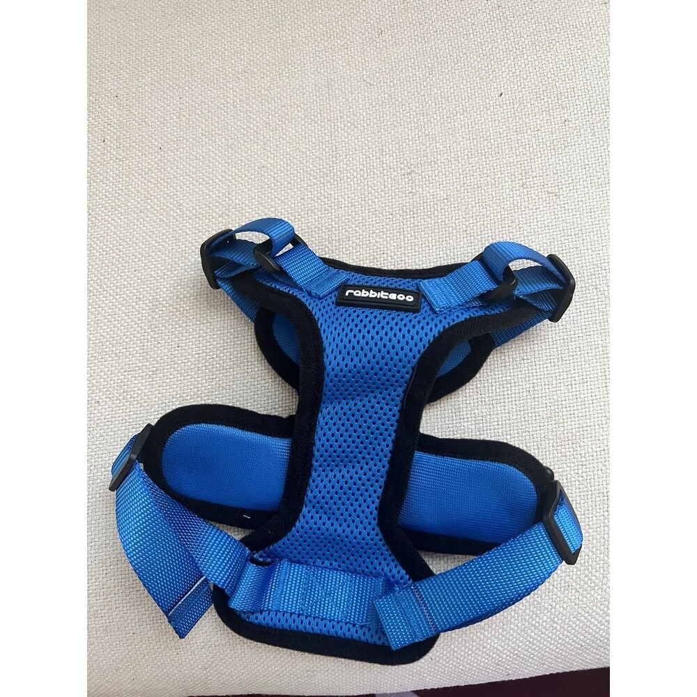 rabbitgoo Pet Cat Harness Dog Adjustable Reflective Vest Escape Proof Blue S